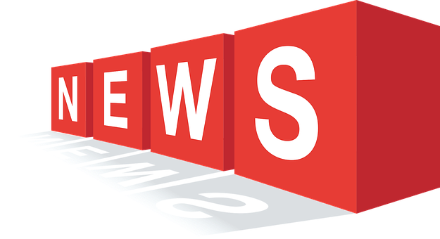 Red3 D News Blocks PNG with transparent background