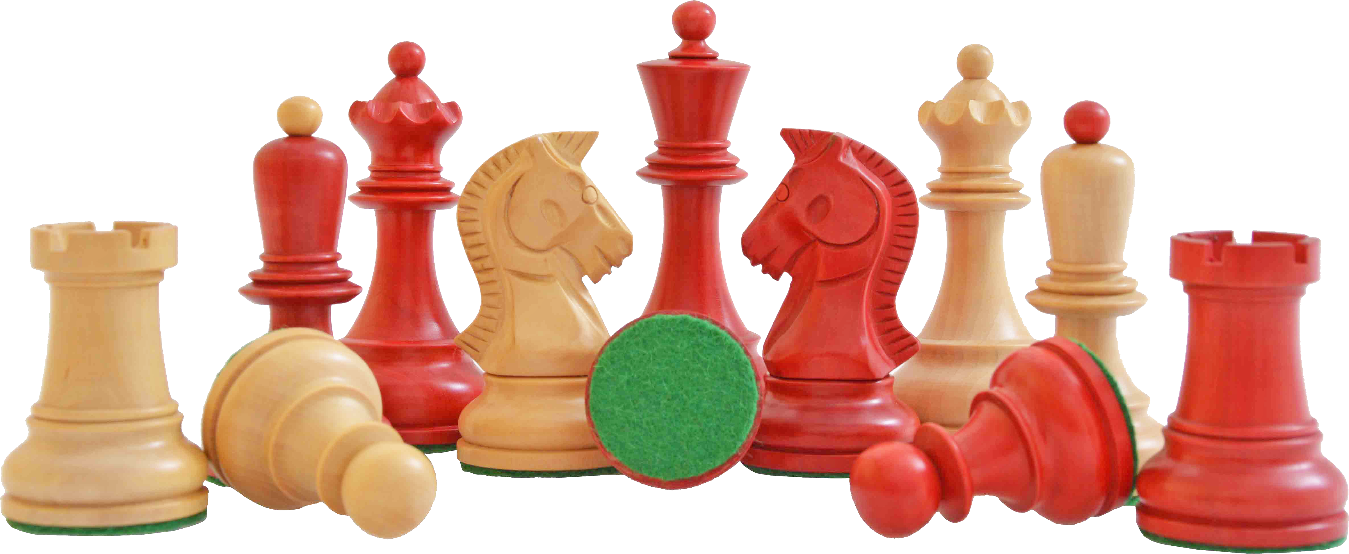 Redand Beige Chess Pieces