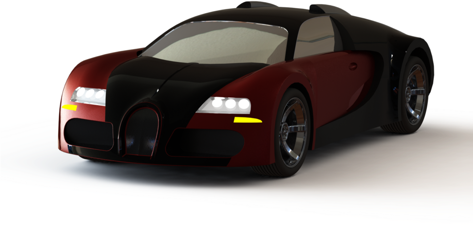 Redand Black Bugatti Veyron Model