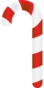 Redand Black Candy Cane PNG with transparent background