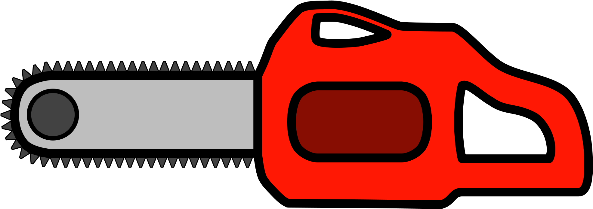 Redand Black Chainsaw Vector Illustration