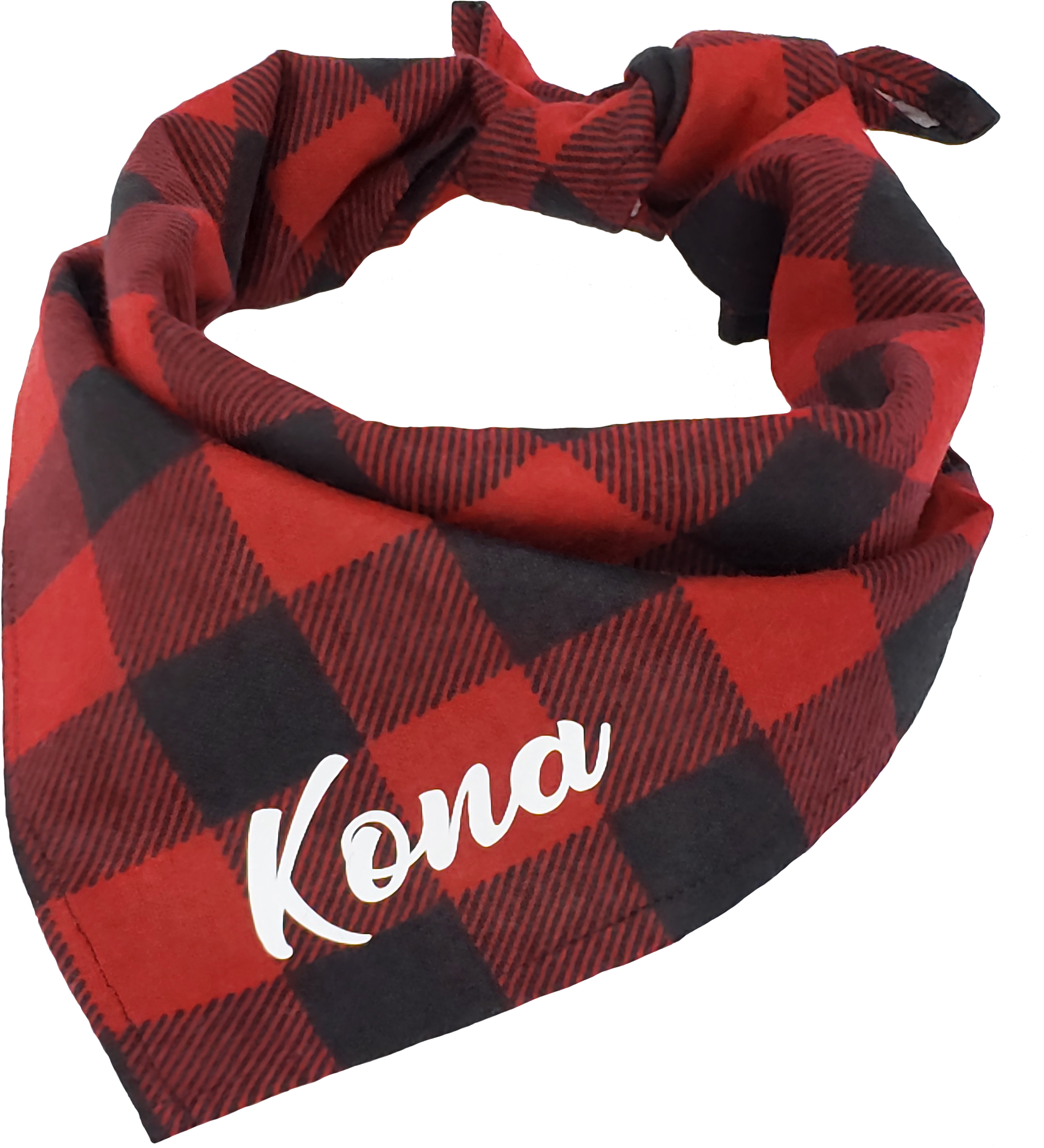 Redand Black Checkered Scarf PNG image with a transparent background, free high-resolution download