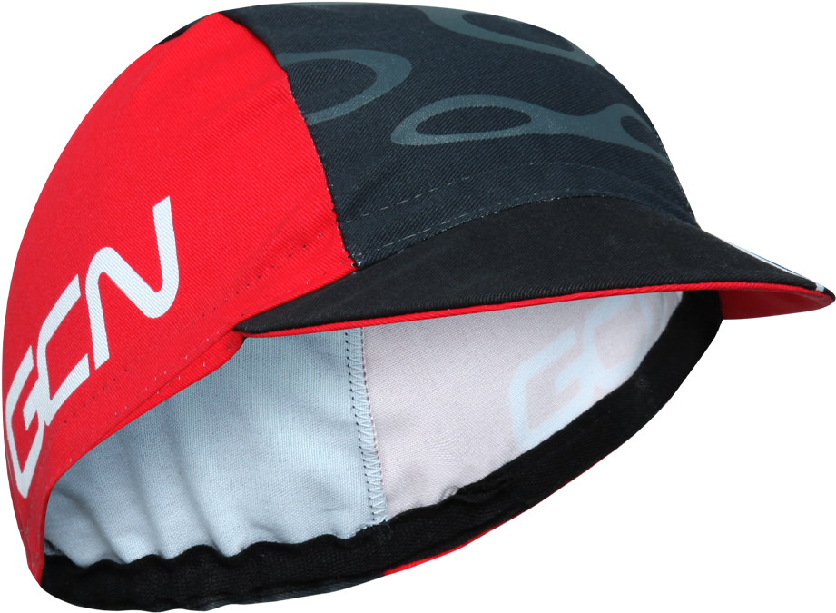 Redand Black Cycling Cap