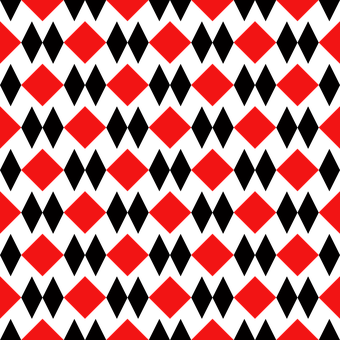 Redand Black Diamond Pattern