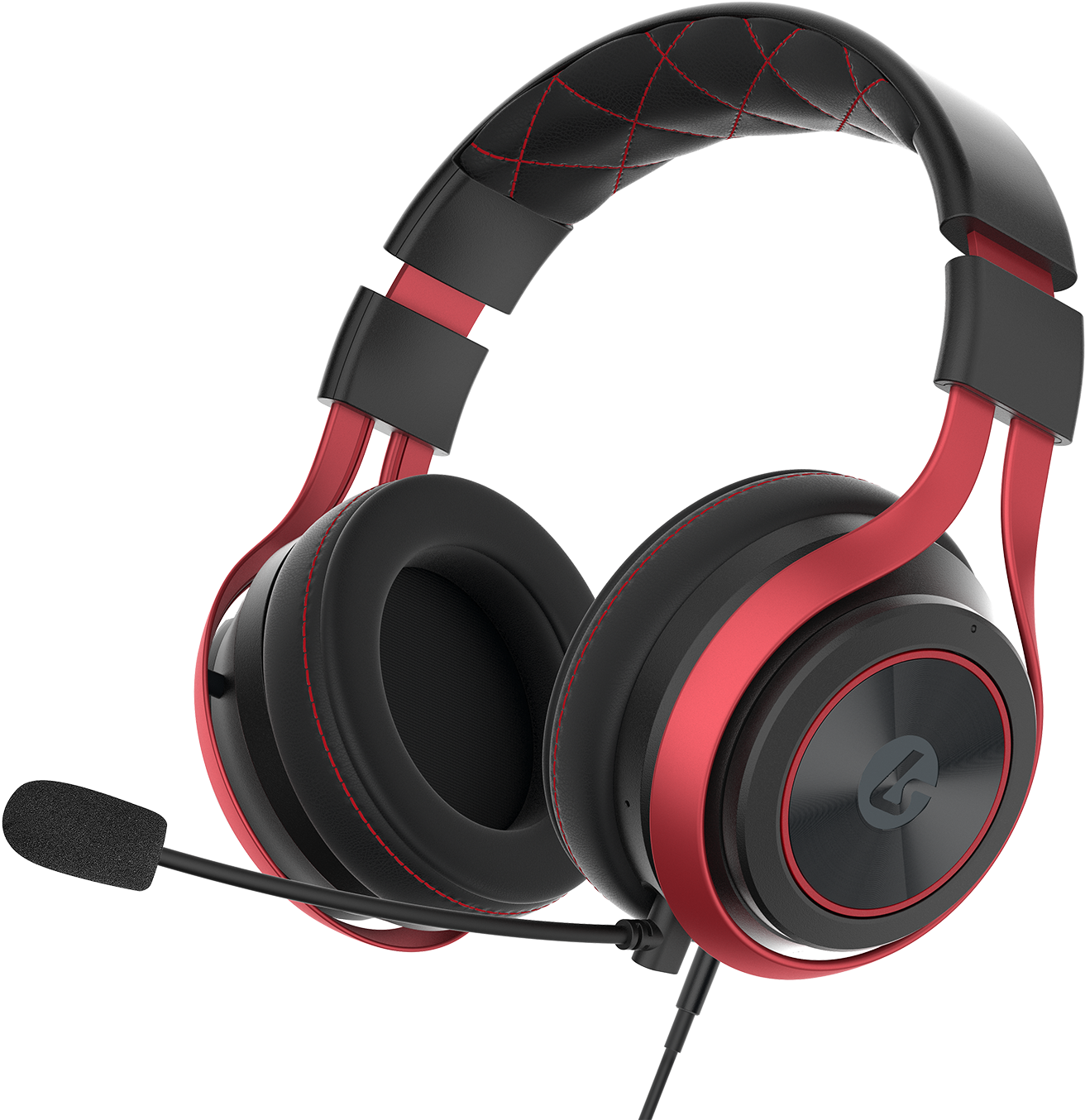 Redand Black Gaming Headset PNG image with a transparent background, free high-resolution download