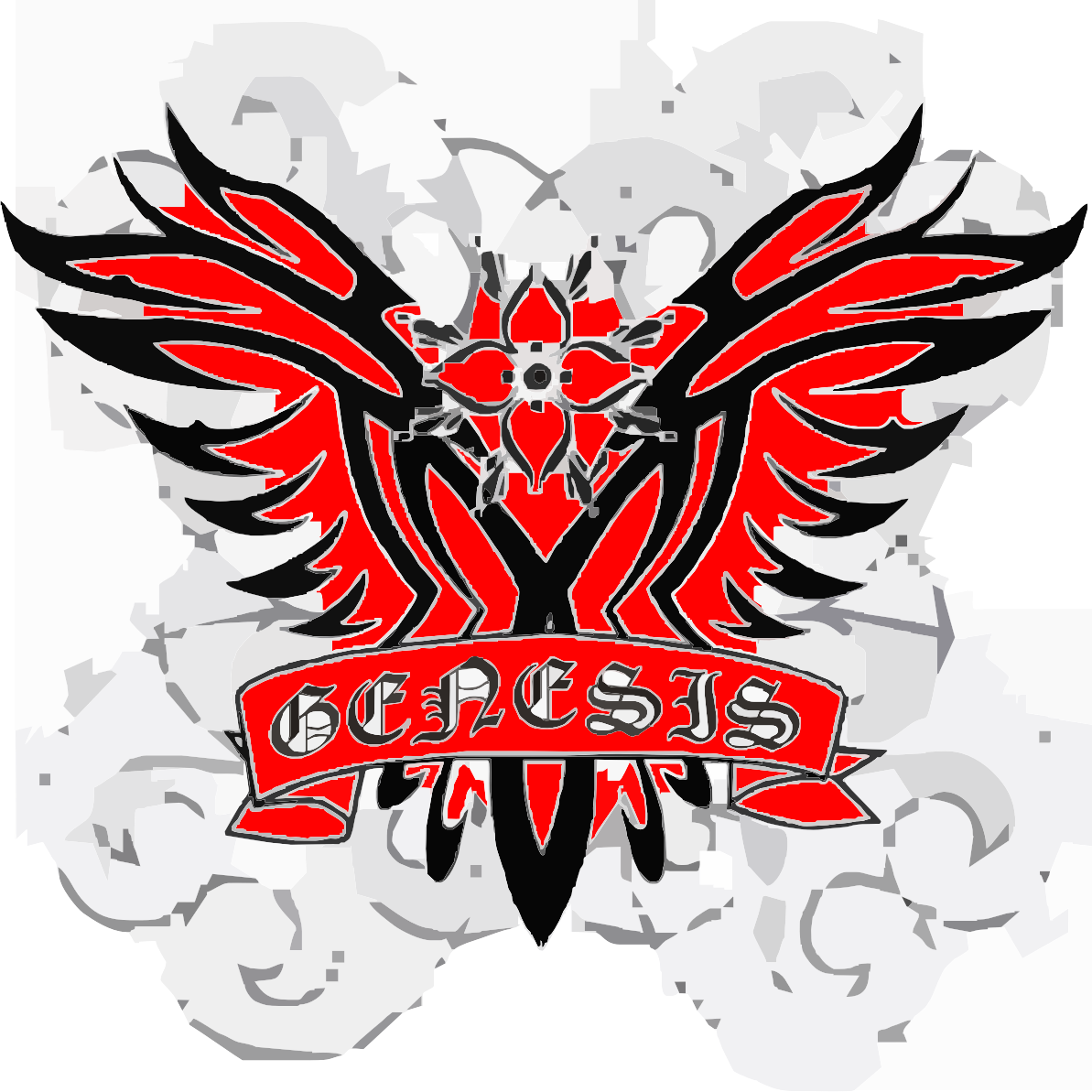 Redand Black Garuda Genesis Graphic