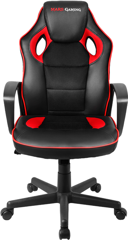 Redand Black Mars Gaming Chair PNG with transparent background