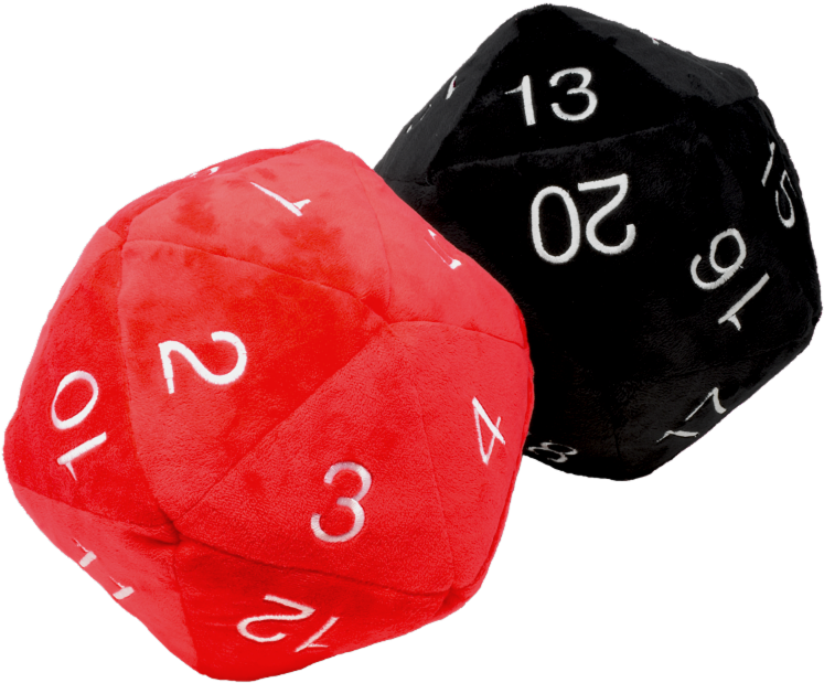 Redand Black Plush Dice