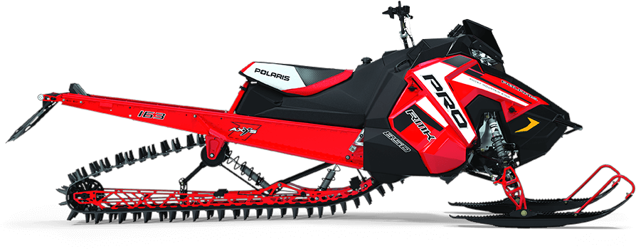 Redand Black Polaris Snowmobile