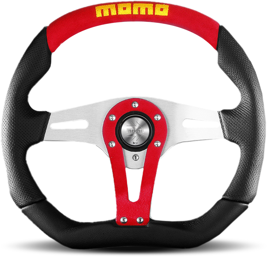 Redand Black Racing Steering Wheel