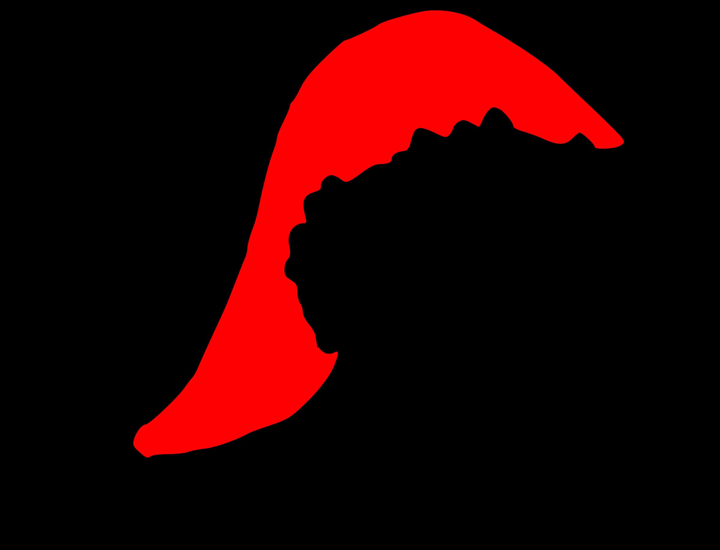 Redand Black Santa Hat Silhouette