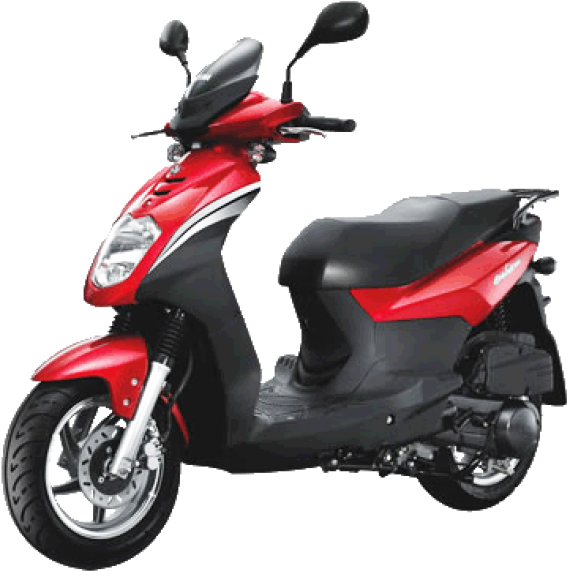 Redand Black Scooter Profile