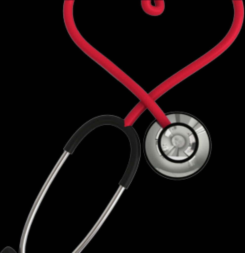 Redand Black Stethoscope