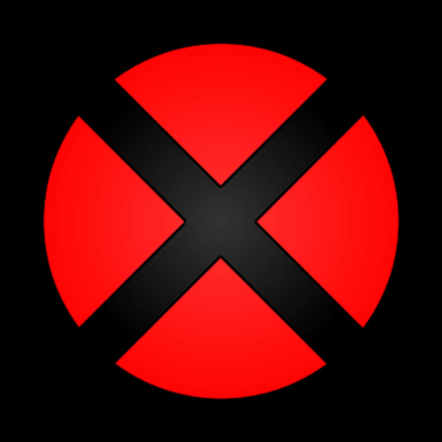 Redand Black X Symbol