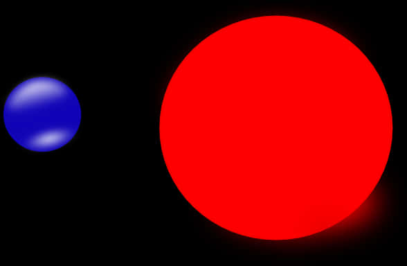 Redand Blue Circleson Black Background