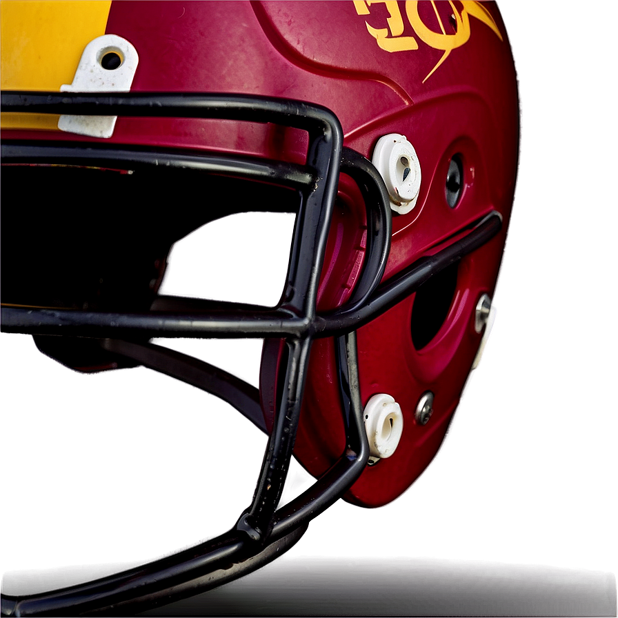 Redand Gold Football Helmet