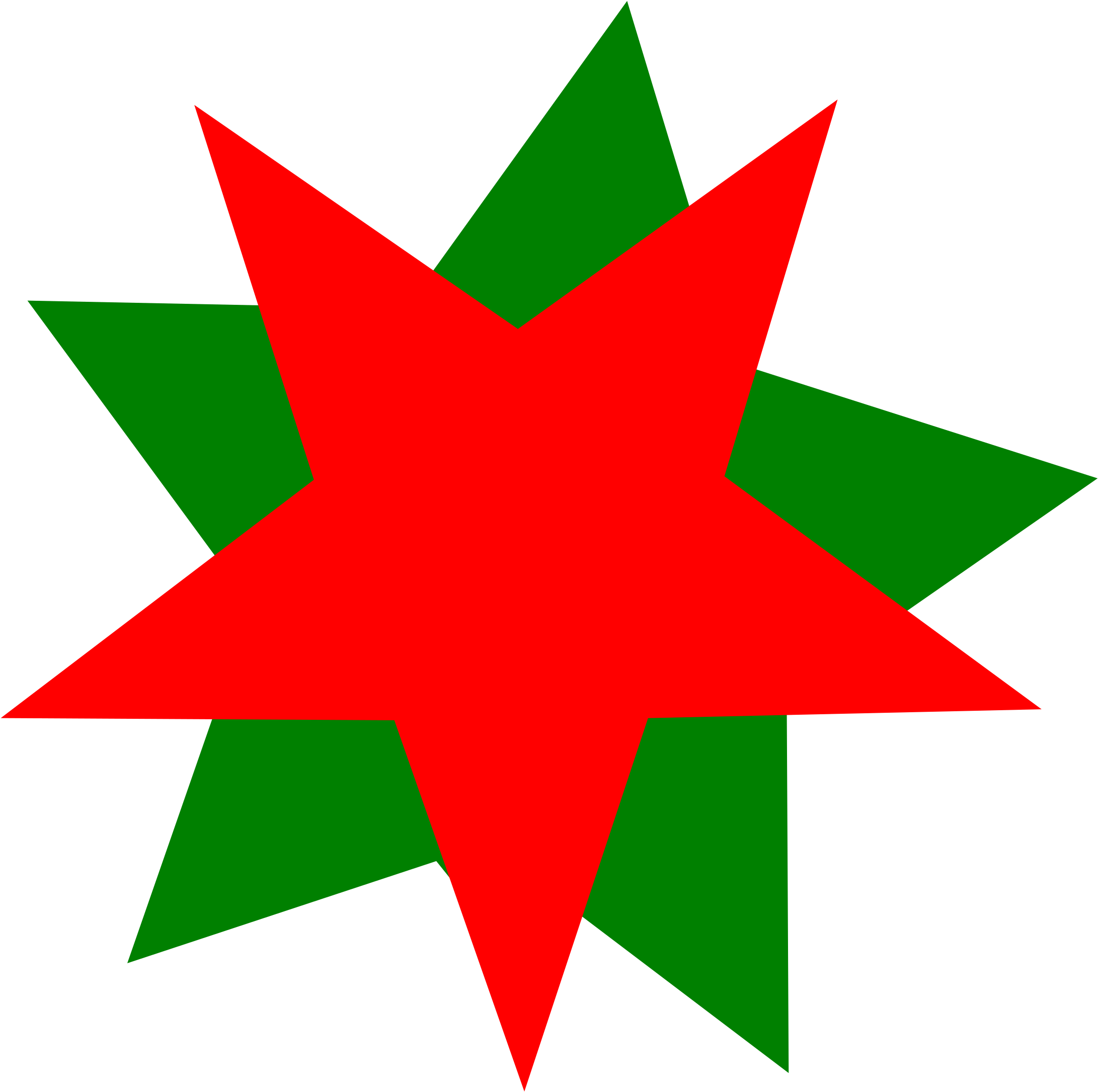 Grass,leaf,symmetry - Red And Green Star Clipart, HD Png Download PNG with transparent background