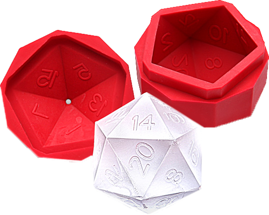 Redand Silver Dice Set