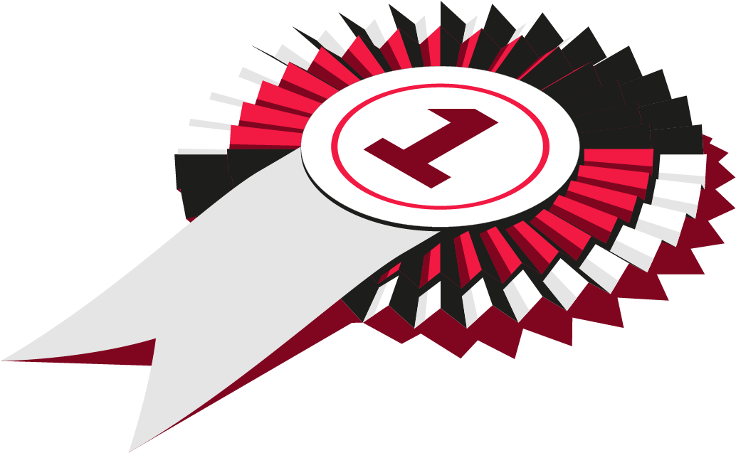 Redand White Award Ribbon