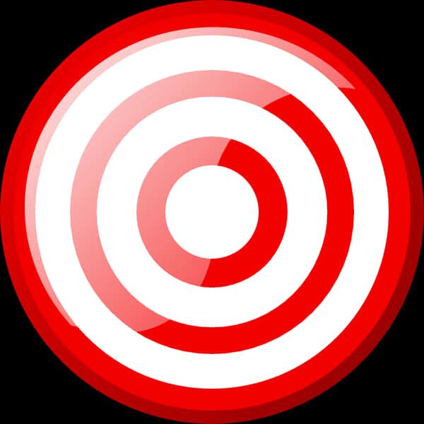 Redand White Bullseye Graphic PNG with transparent background