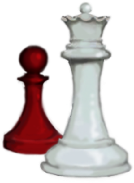 Redand White Chess Pieces