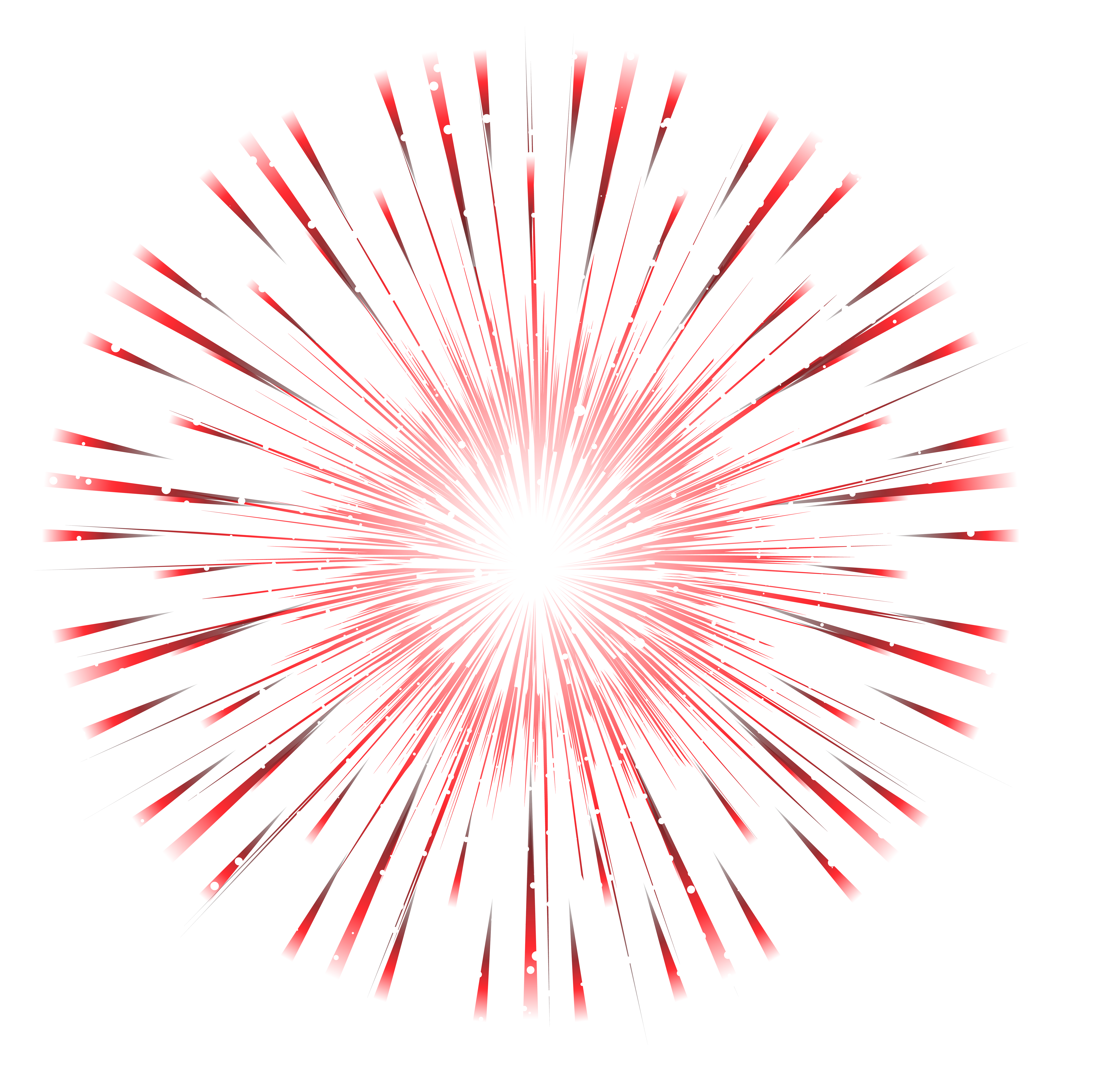 Redand White Firework Explosion Clipart