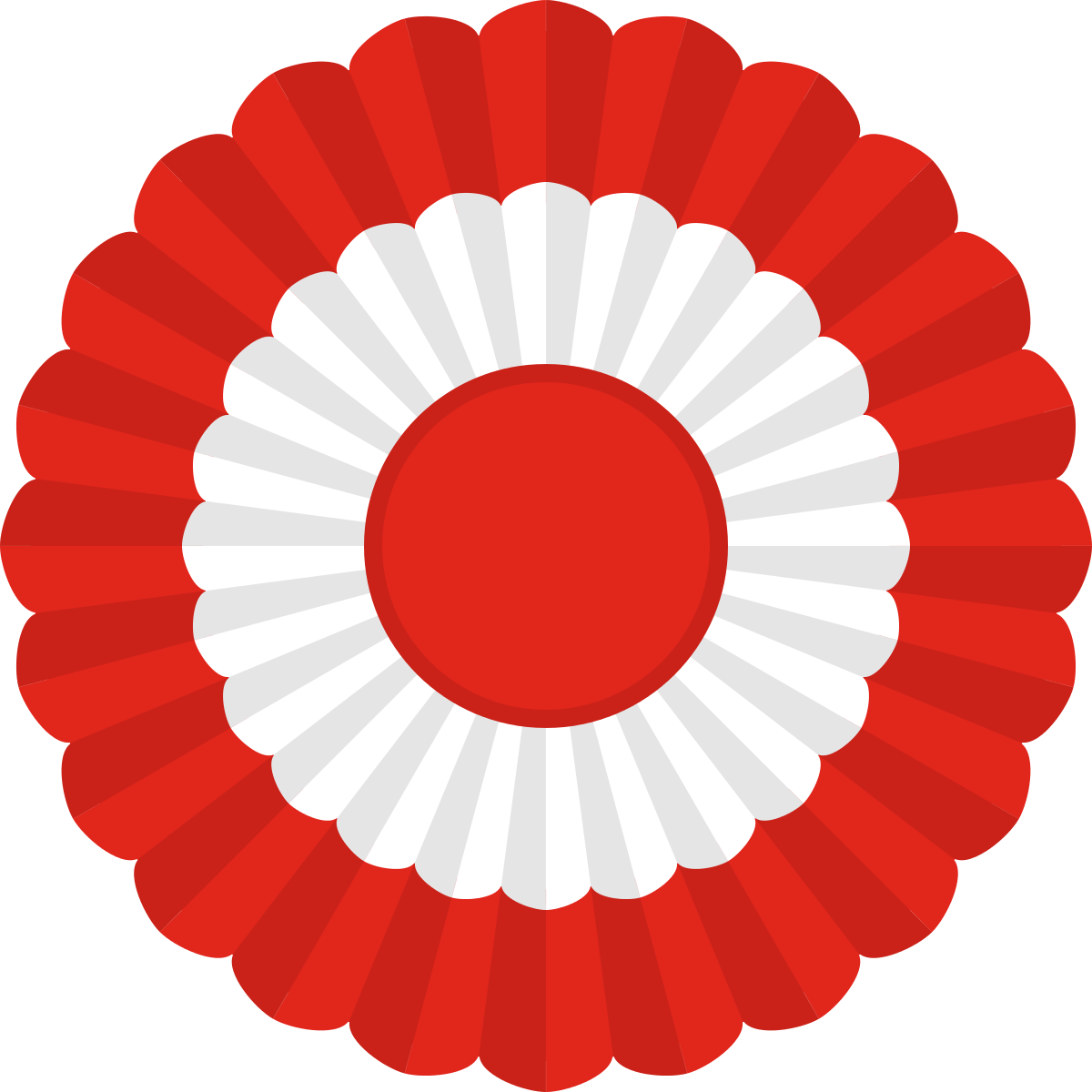 Redand White Flower Graphic