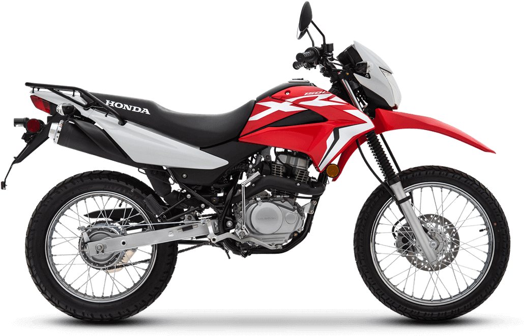 Redand White Honda Dual Sport Motorcycle