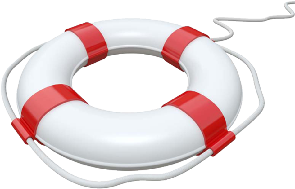 Redand White Lifebuoy PNG with transparent background