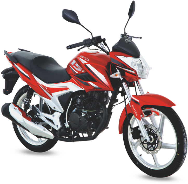 Redand White Motorcycle PNG with transparent background