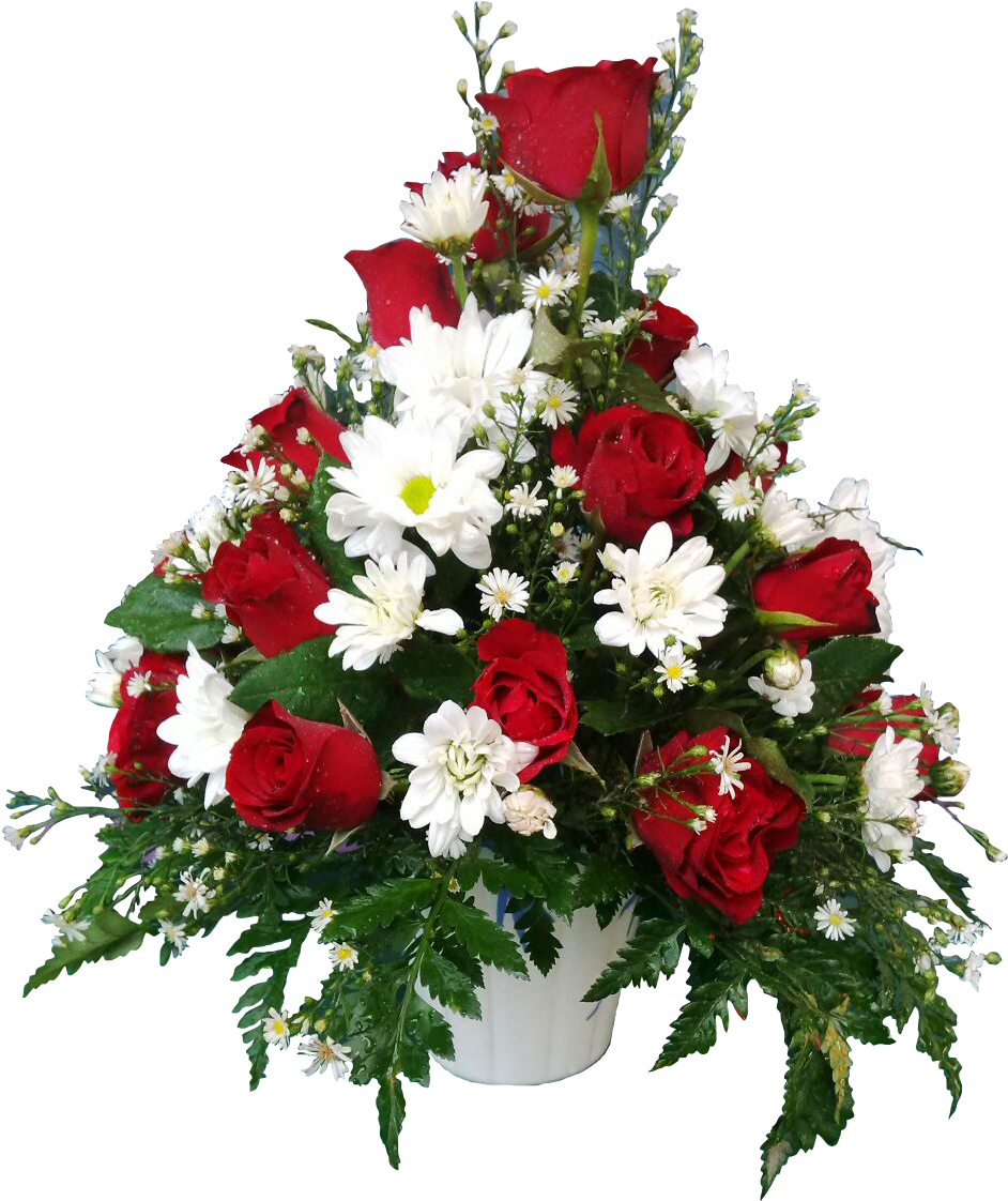 Redand White Rose Bouquet