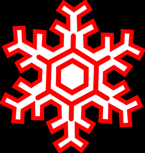 Redand White Snowflake Graphic