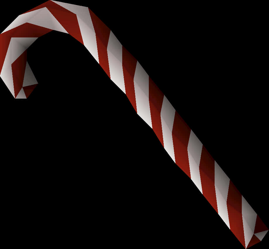 Redand White Striped Candy Cane