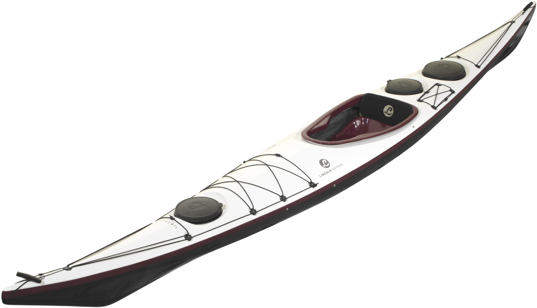 Redand White Touring Kayak PNG with transparent background