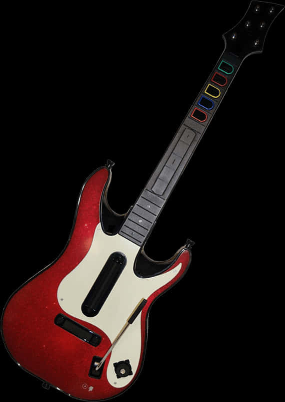 Redand White Video Game Guitar Controller