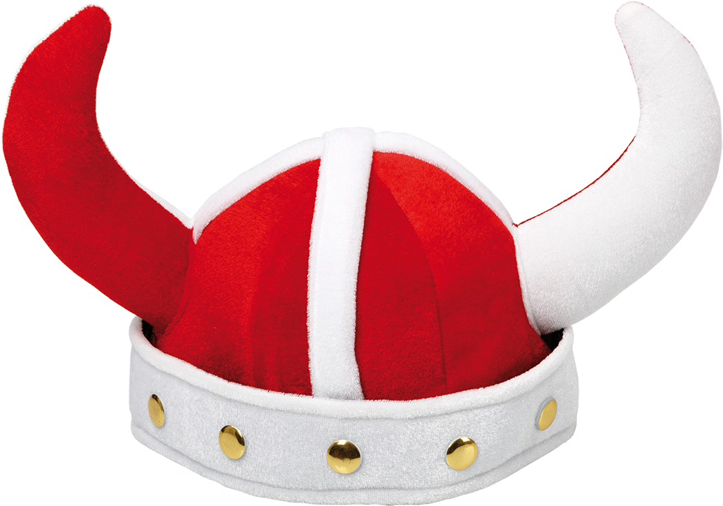 Redand White Viking Hat