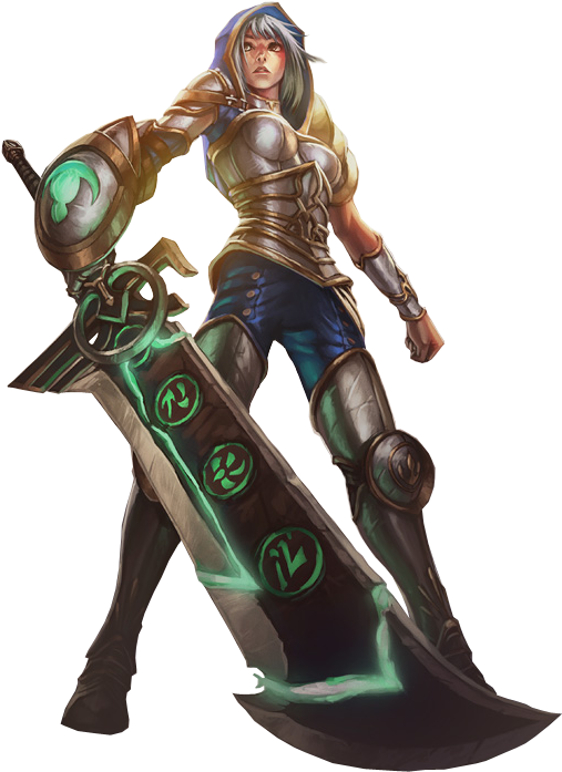 Reedeemed Riven Skin Splashart - League Of Legends Riven Render, HD Png Download PNG with transparent background