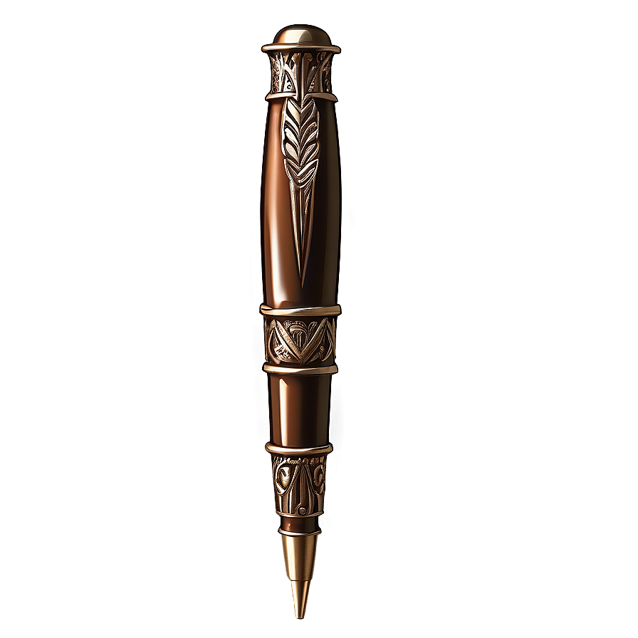 Refined Bronze Pen PNG ypx16 PNG with transparent background