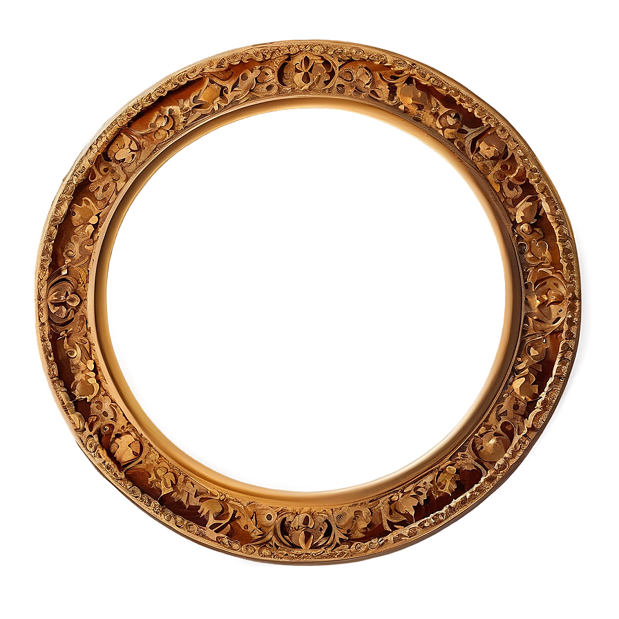 Refined Gold Circle Frame Png Ash64