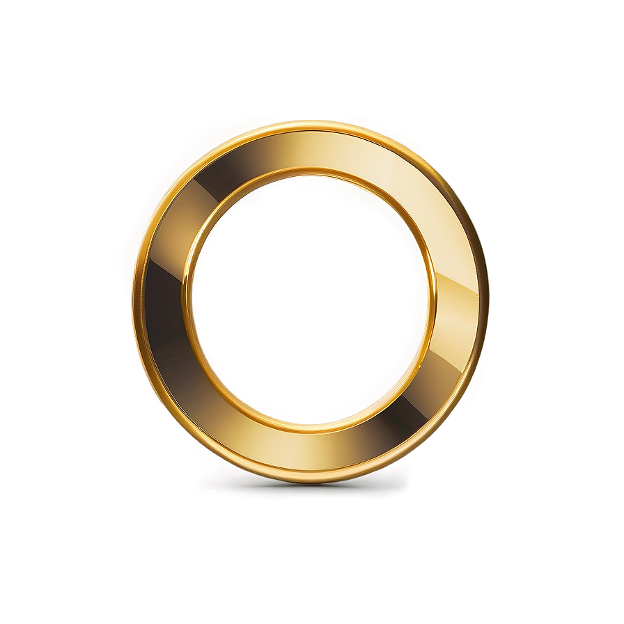 Refined Gold Circle Frame Png Egr11