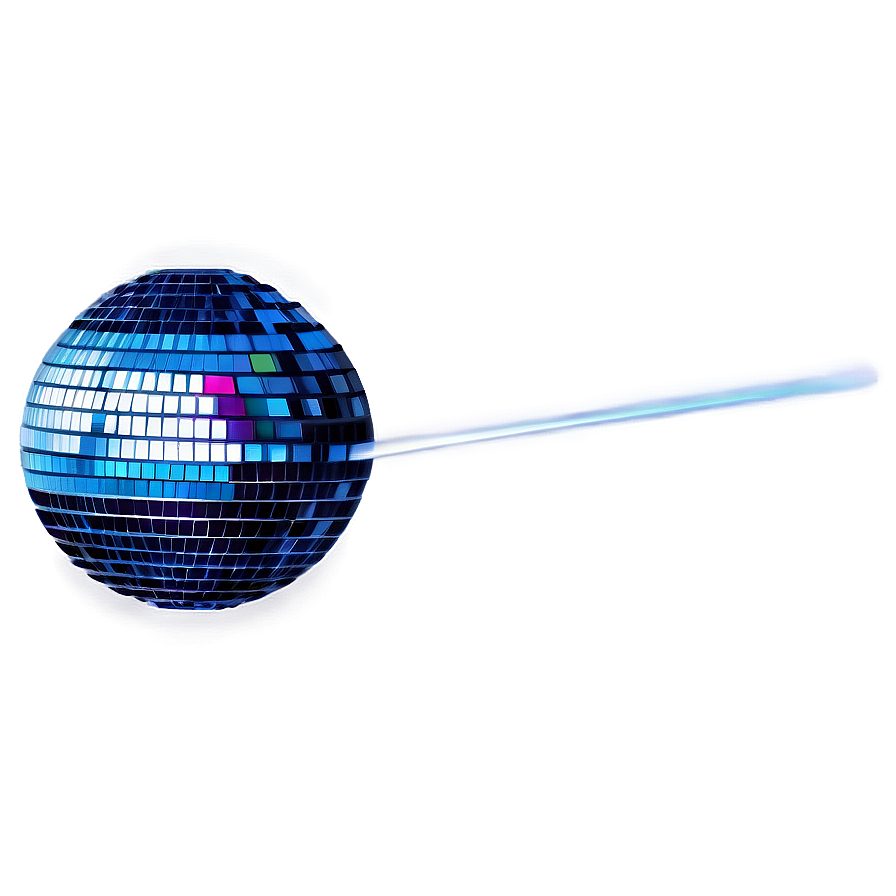 Reflective Disco Ballwith Light Beam PNG with transparent background