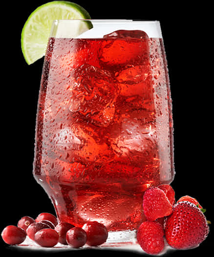 Refreshing Berry Citrus Juice Glass