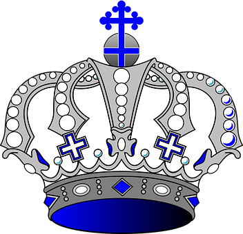 Regal Crown Vector Illustration PNG with transparent background