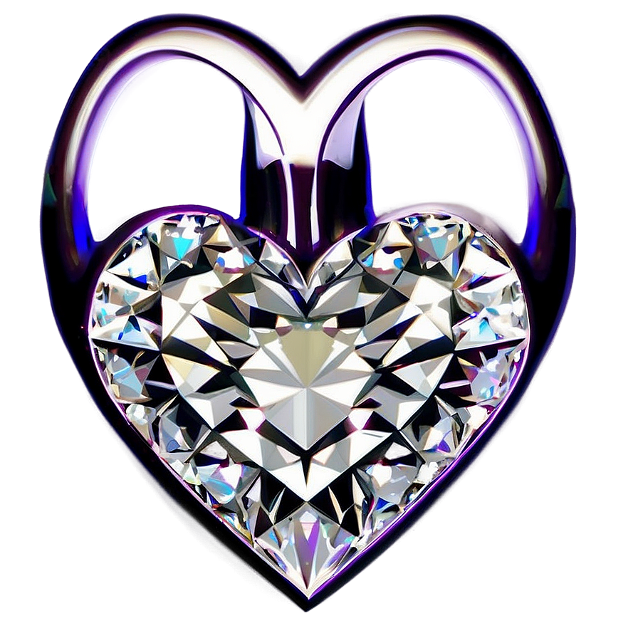 Regal Diamond Heart Png 06262024