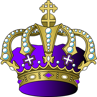 Regal Golden Crown Clipart PNG with transparent background