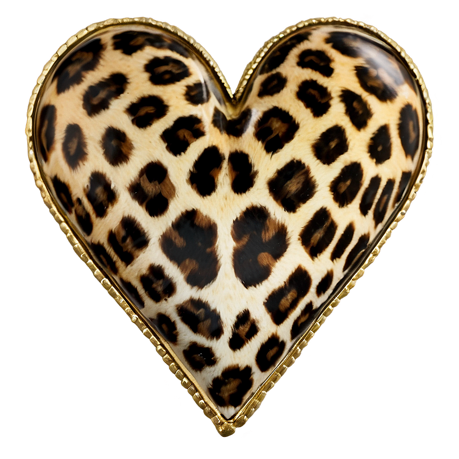 Regal Leopard Heart Png 46