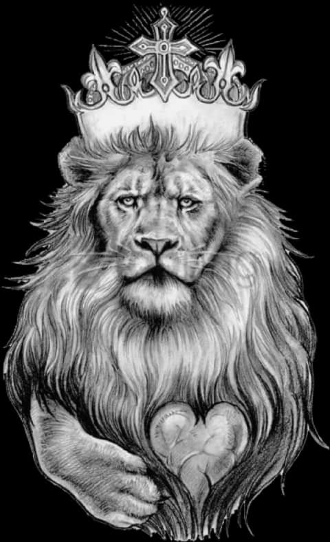 Regal_ Lion_with_ Crown_and_ Cross