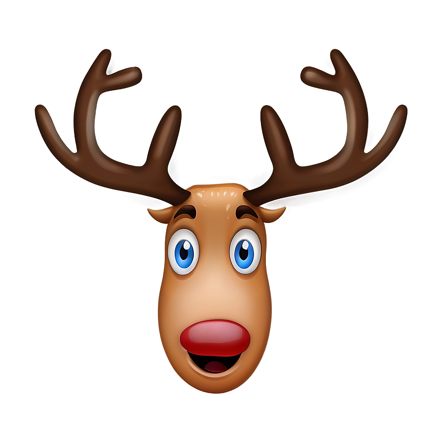 Reindeer Face Emoji Png 22