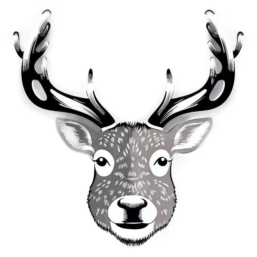 Reindeer Face Vector Png Iru