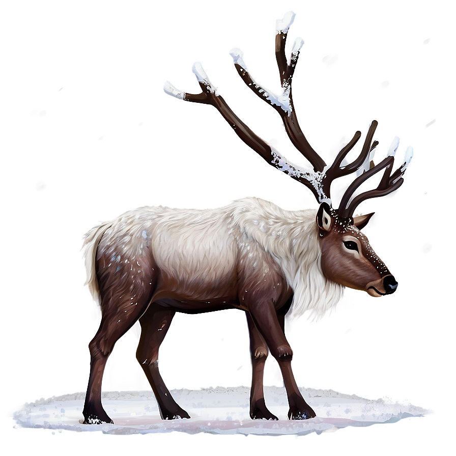 Reindeer In Snow Png Att